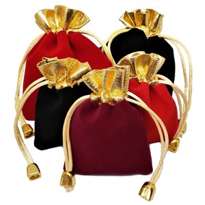 small velvet drawstring pouches