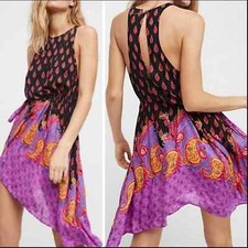 Free people asymmetrical side tie sleeveless dress Small/Medium