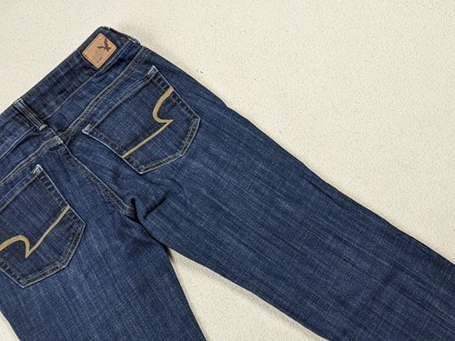 American Eagle Low Rise Artist Crop Stretch Jeans Dark Wash Women's Size 2 - Bild 12 von 12