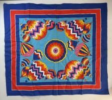 Wamcraft Colorfast Vintage Hot Air Balloon Bandana Handkerchief USA 20"x20"