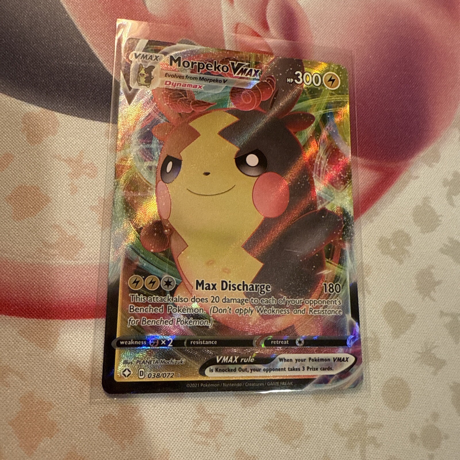 Pokémon TCG Morpeko VMAX 038/072 Shining Fates Holo MINT/Near Mint