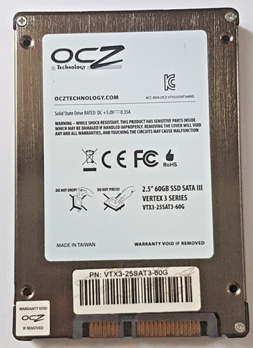 60 GB SATA OCZ Vertex 3 Series SSD VTX3-25SAT3-60G 2D-NAND MLC 2.5" Festplatte