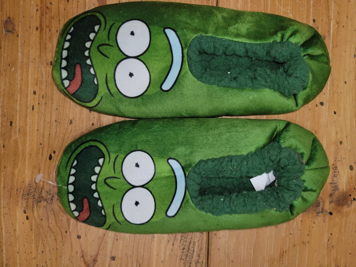 Rick Morty Pickle Rick One Size Slipper Gripper Socks Good Bad