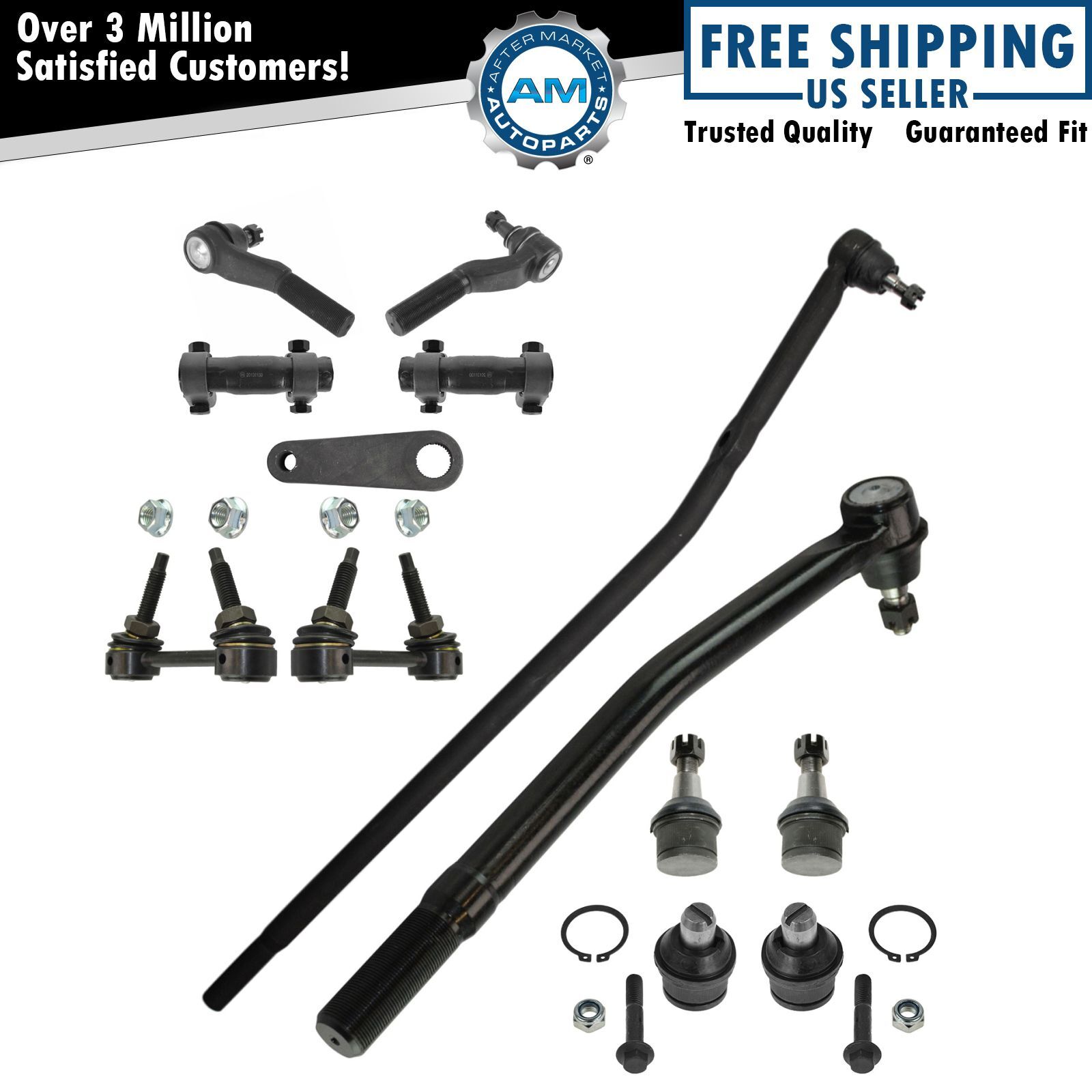 Front Ball Joints & Tie Rods Kit Fits 20082014 Ford E150 E250 2008