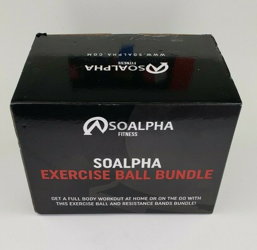 soalpha exercise ball with resistance bands