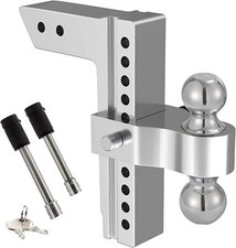 2.5 Receiver 10 Droprise Adjustable Tow Hitch Dual Ball Mount Trailer 18500lb 2.5 Receiver 10 Droprise Adjustable Tow Hitch Dual Ball Mount Trailer 18500lb