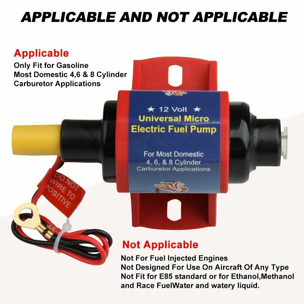 Pompa Diesel Gas Universale Pompa Carburante Elettrica Universale 12V 4-7 PSI - Per Benzina/Diesel, Portata 35 GPH, HEP-02A Pompa Inline HEP-02A - Foto 12