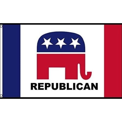 2x US Republican Party GOP MAGA Partei Fahne Flagge Elefant 150 cm x 90 cm #B