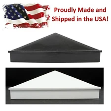 Plastic Pyramid 4x6 Nominal (3-5/8"x5-5/8") Fence Post Cap with Pre-Drilled Hole