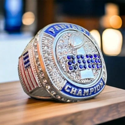 Silver 2023 Fantasy Football Championship Trophy Ring Award for League Champion