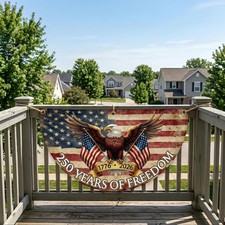 4th Of July Patriotic Semicircle Flag