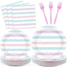 100Pcs Ice Cream Birthday Decorations Popsicle Party Supplies Pink Sweet Ice ...