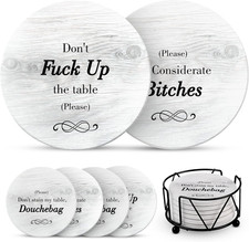 Funny Coasters - Perfect White Elephant Gifts - Unique Gifts for Women Men - Coo