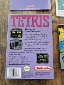 Tetris (Nintendo NES, 1989) BOX POSTER & PAPERS ONLY - No Game - EC!