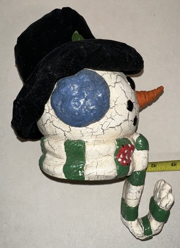 The Original Christmas Collection Paper Pulp Stocking Holder SNOWMAN Homespun - Picture 9 of 15
