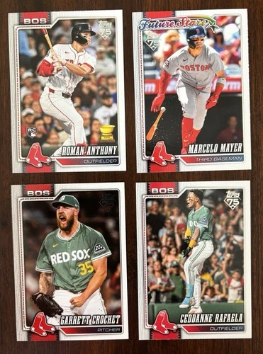 2026 Topps Series 1 - Boston Red Sox - 4 Card Lot With Roman Anthony RC