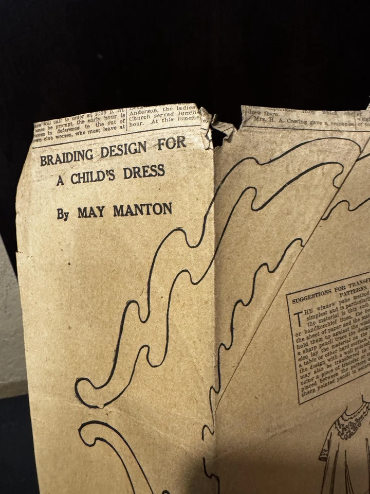 Lote De 48 Patrones De Aguja May Manton De Colección Años 1910 Periódico Original Foto 2 de 4