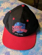Vintage 90's Planet Hollywood New York Snapback Hat Adjustable Ball Cap