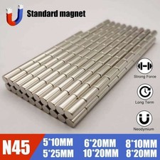 Lot N45 Neodymium Magnet Super Strong Rare Earth Cylinder Round Magnets 6-Sizes