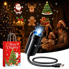 Plug and Play Hd Christmas Projector with 10 Festive Scenes, Hd Christmas Scene