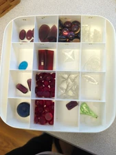Glass Jewels ~Stained Glass Crafting~Various Sizes~Smooth~Faceted~Mirrored BOX 3