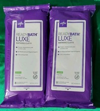 2 MEDLINE ReadyBathLUXE Total Body Cleansing Washcloths - 8 8"x8"Bathing Cloths