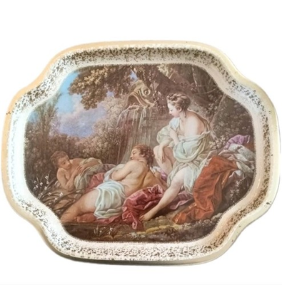 #ad Vtg Chateaucore MTM Elite Metal Tray Manufacturing Co. Made In England Old World $17.15