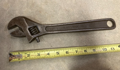 Vintage Crescent Tool Co 12 inch Adjustable Wrench Drop Forged Jamestown NY USA