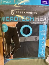 Free Country 2-PACK Women Microtech Heat Base Layer Pants Bottom Sz 2XL (New)