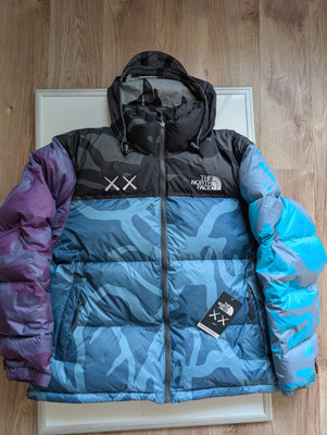 NWT! NORTH FACE XX KAWS RETRO 1996 NUPTSE JACKET XL MONTEREY BLUE