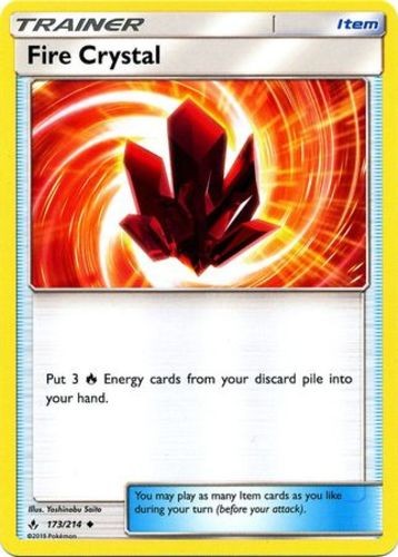 Fire Crystal - 173/214 - Uncommon (Lp) Unbroken Bonds - Trainer - Item Pokémon