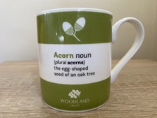 Woodland Trust Fine Bone China Mug - Acorn _ Green & White