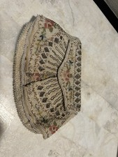 Vintage French Gold Seal Beaded Micro Bead Skirted Purse Evening Bag RARE