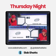 2021 UD SPX #WC-SATT SEBASTIAN AHO/TEUVO TERAVAINEN WINNING COMBOS JERSEY