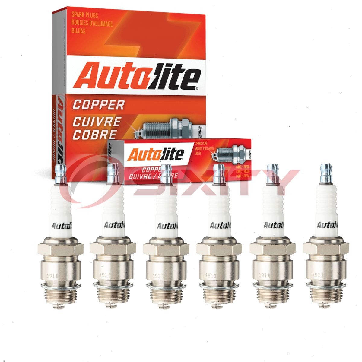 6 pc Autolite Copper Core Spark Plugs for 1950 Delahaye 178 Ignition om