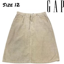Gap Jeans Corduroy Skirt Womens Size 12 Tan Pockets