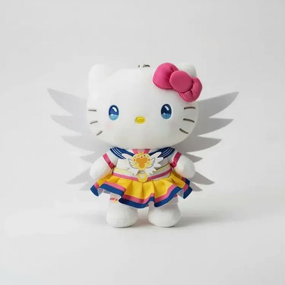 Sailor Moon Hello Kitty Plush Keychain Kawaii Doll Bag Charm Gift for Girls