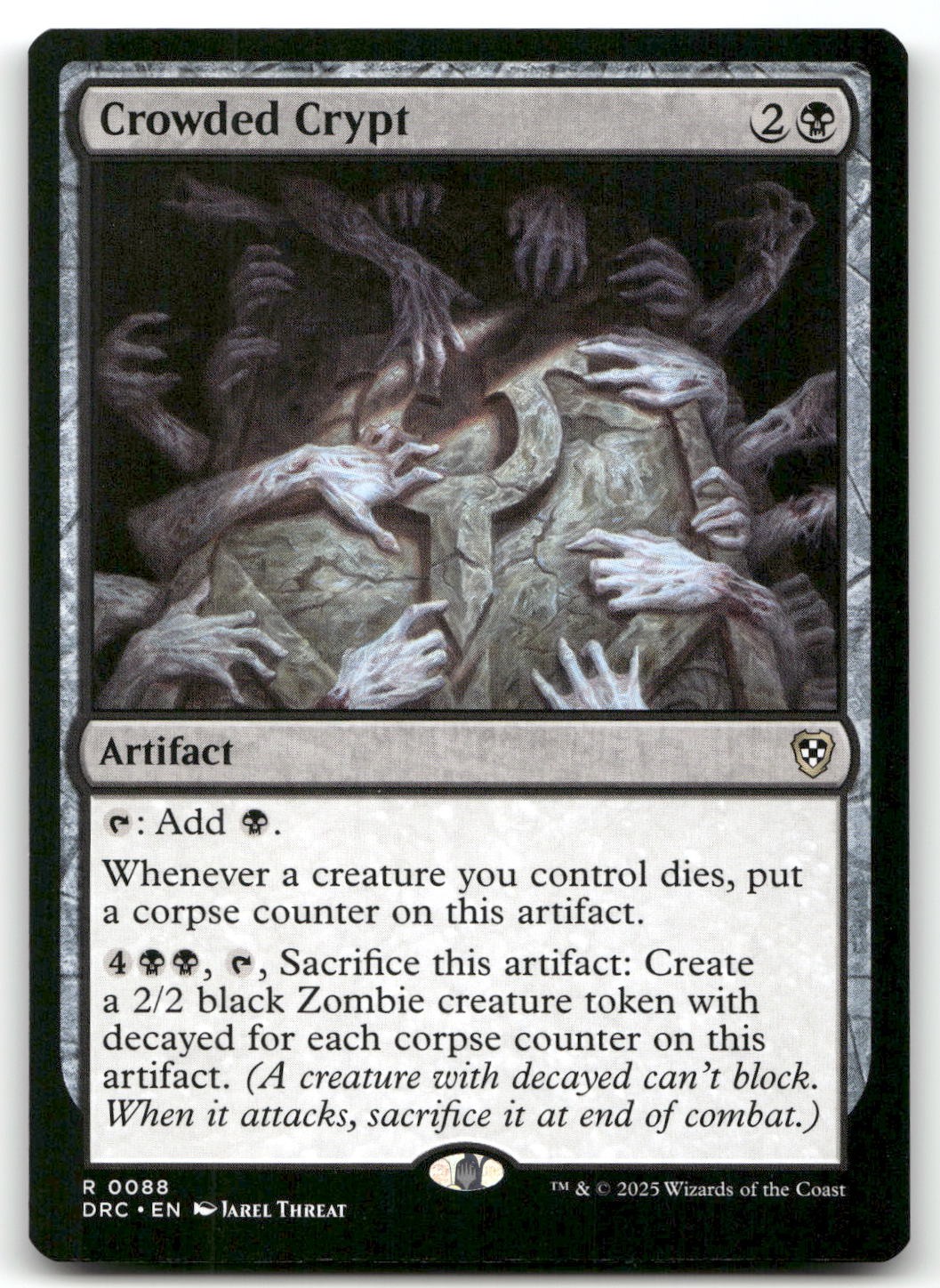 Crowded Crypt Rare 88 Near Mint Commander: Aetherdrift MTG M-09