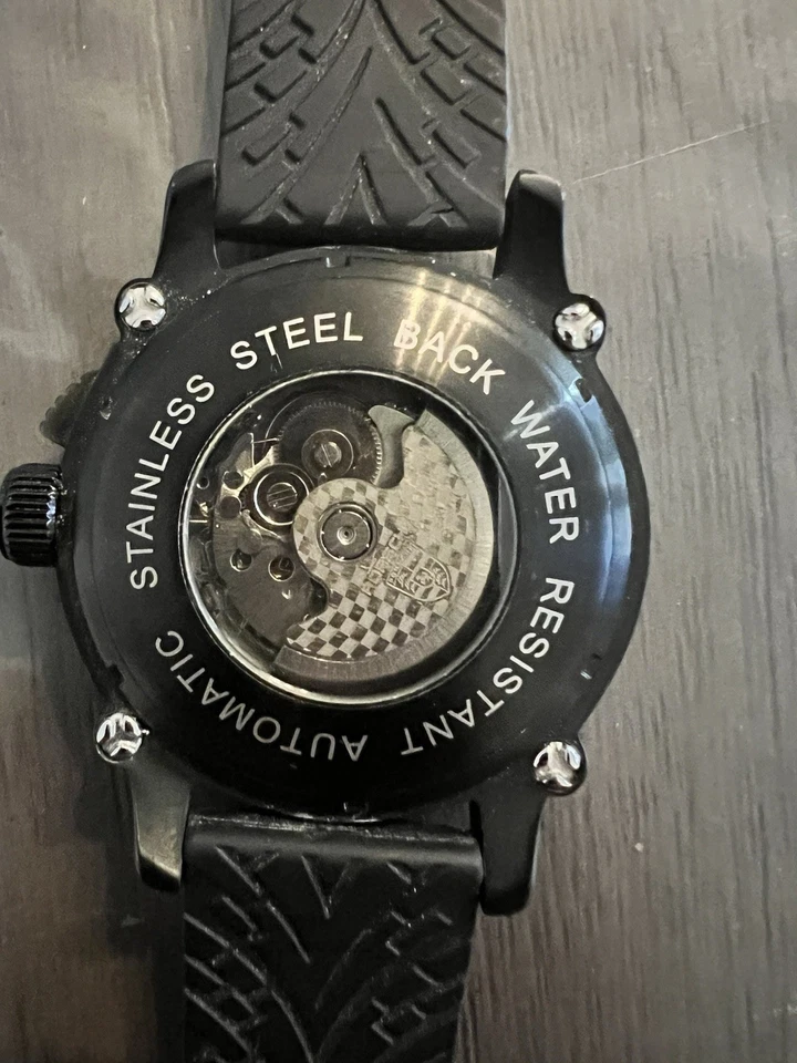 Автоматические мужские часы Porsche Design • желтый циферблат • резиновый ремешок скелет РЕДКИЕ - Изображение 3 из 3