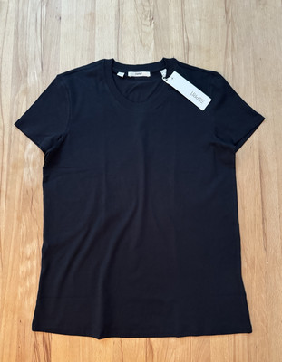 Neu Esprit Baumwolle Kurzarm Stretch Basic  Shirt Gr. M Schwarz