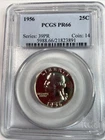 1956 Washington Quarter 25C PCGS PR66