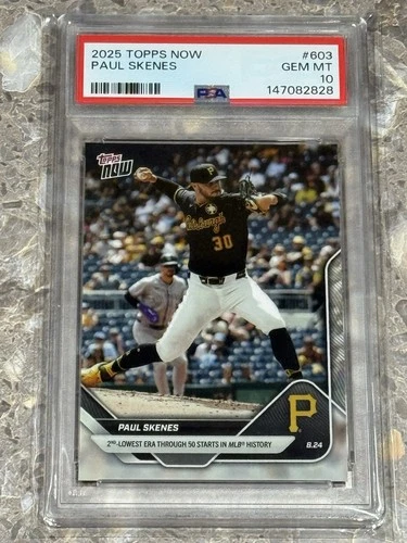 2025 TOPPS NOW #603 PAUL SKENES PSA 10