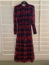 BB Dakota by Steve Madden Floral Long Sleeve Midi Dress  XS