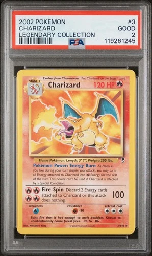 2002 Pokemon Legendary Collection Charizard 3 PSA 2