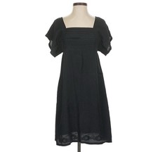 Anthropologie Maeve Black Short Sleeve Casual Dress with Lace Lining Size S