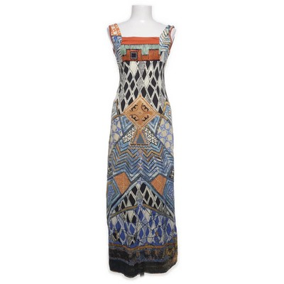 Save the Queen, Maxikleid, Größe: M, Blau/Mehrfarbig, Medaillon, Damen #jFT