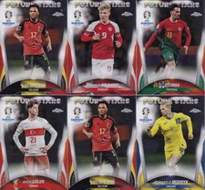 2024 TOPPS CHROME UEFA FUTURE STARS 6 CARD LOT.