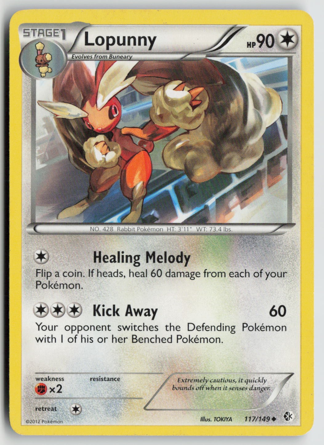 Lopunny Uncommon Boundaries Crossed 117/149 MP