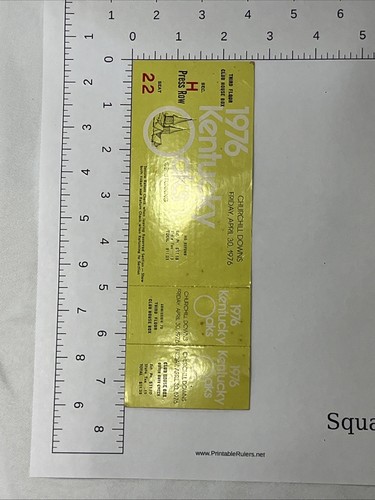 1976 Churchill Downs Kentucky Oaks Day Club House Ticket Stub 102nd Full Unused - Picture 8 of 8
