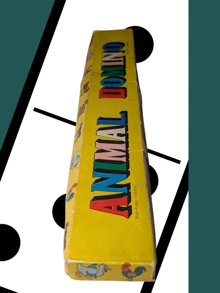 ANIMAL DOMINOES 28 Piece Set Farm Animals Horse Cat Cow Duck Sheep COMPLETE  - Image 3 of 4